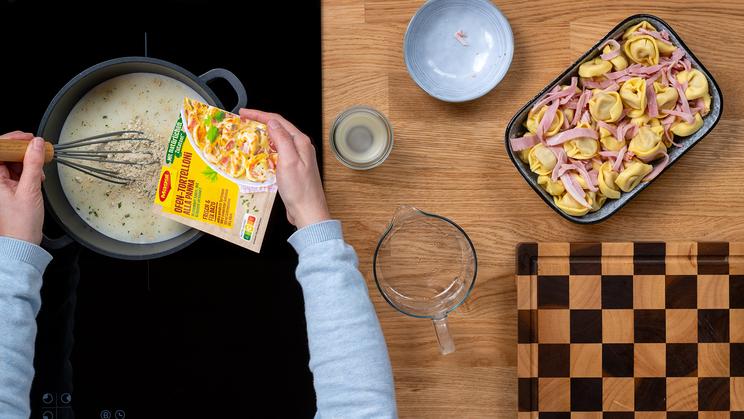 Tortelloni alla panna im Airfryer